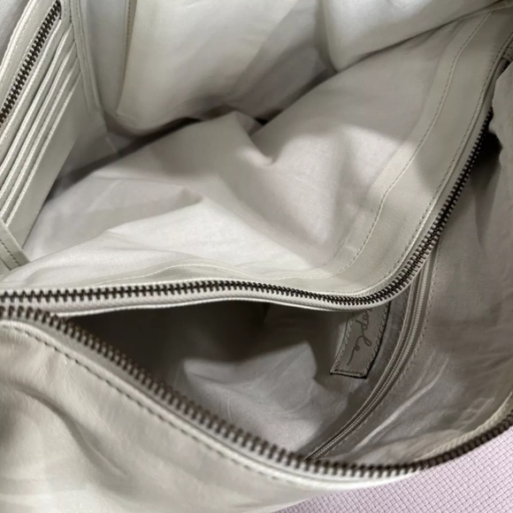 Free People Off The Record Carryall Tote Coated Shiny Canvas Adjustable Strap - Picture 3 of 8